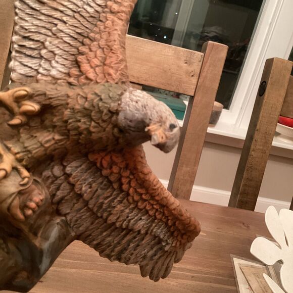 Vintage Native American Ceramic Bisque Eagle Painted 15” - Picture 8 of 8